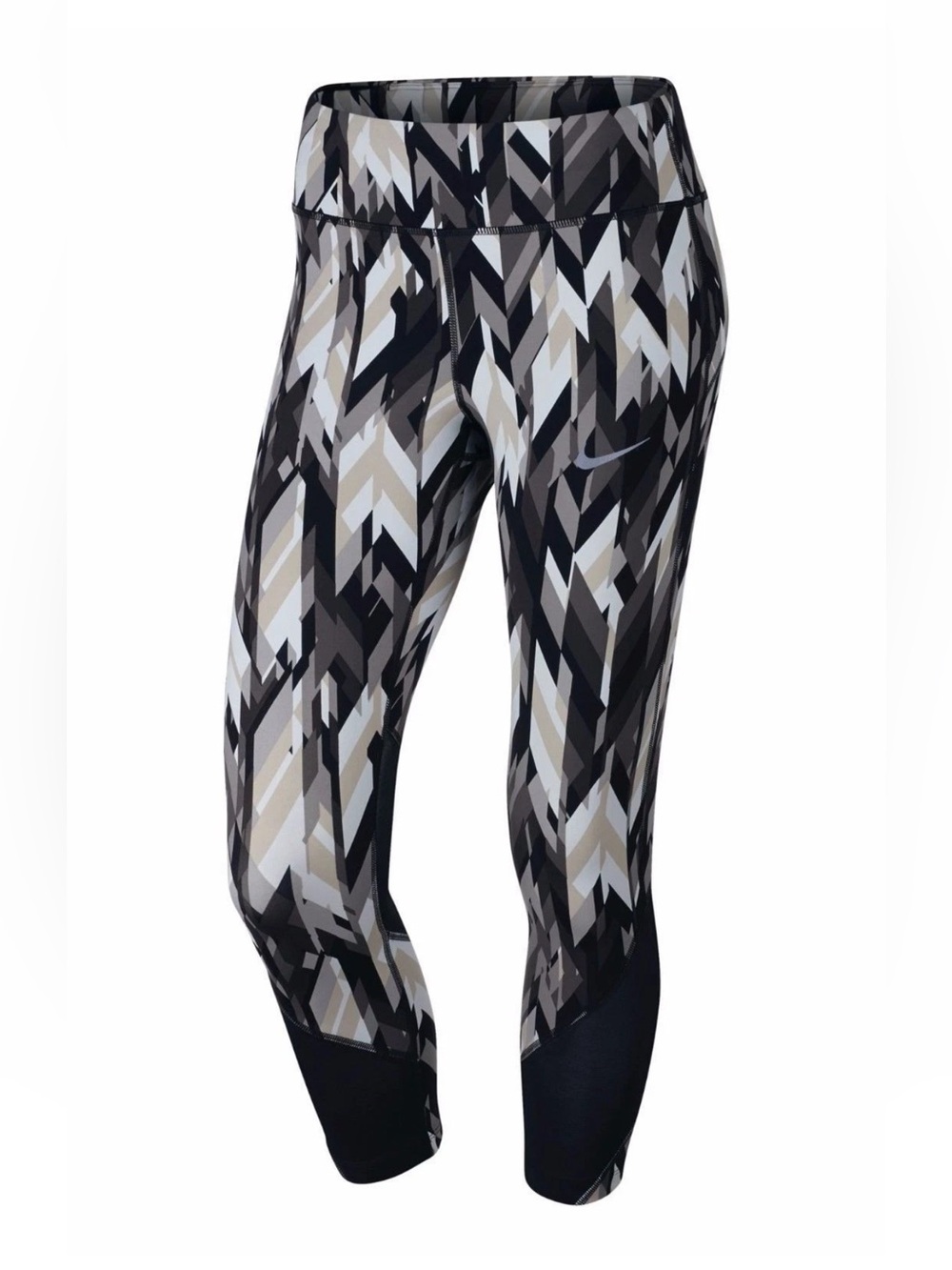Nike Dri-Fit Epic Lux Tight Leggings in Black & White Geometric Print Women’s XS